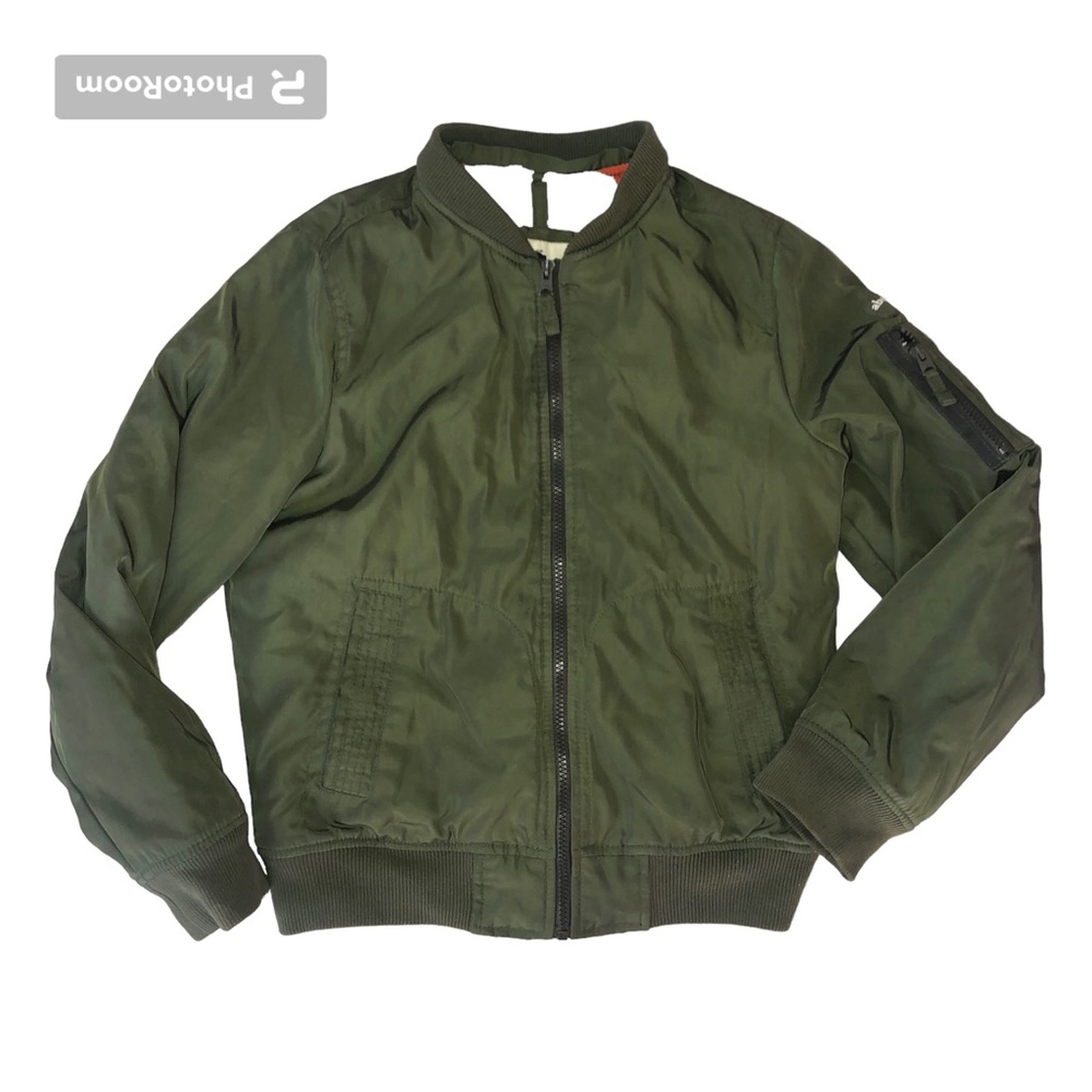 Abercrombie and Fitch Bomber Jacket Army Green 13 14 Girls Boys